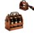Asonsiga Wooden Beer Caddy with Bottle Opener, Holds 6 Bottles – Rustic Wood Drink Carrier for Home Bar, BBQ & Outdoor Picnic – Gift for Beer Lovers & Dad
