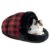 ASPCA Cat Slipper Cave Bed – Cozy Self-Warming Pet Hideaway – Red Buffalo Check Plaid – Soft Plush Interior for Kittens & Puppies