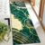 ASPMIZ Marble Runner Rug 2×7, Green and Gold Runners for Hallways Non Slip, Soft Faux Wool Washable Hall Carpet Runner, Modern Floor Runners for Entryway Kitchen Indoor Hallway Area Rug Low Profile