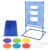 AsrMyjcx Children Outdoor Game Outdoor Toy Playset Activity Set Backyard Game Make Simple Assembly Portable Tote Suitable for School Events Outdoor Birthdays, 6 Soft frisbees (6.4CM) + targ