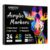 ASSITUO Acrylic Paint Markers, 24 Pack, 48 Colors, Dual-Tip, Quick Dry, Waterproof, for Rock Painting, Wood, Canvas, Glass, DIY Crafts