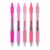 Assorted Pink Gel Pens 0.7mm Fine Point Retractable, 5-Pack