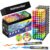 Astriscribe 90 Colors Acrylic Paint Pens Set – Water-Based Paint Markers with Brush Tip (1–5 mm), Quick-Dry and Non-Toxic, Automatic Ink Control for Rock, Wood, Glass, Metal, and Fabric