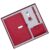 ASWRTYJO Business Notebook Set Card Bag Notepad Keychain Four Piece School Bank