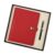ASWRTYJO Loose Leaf Notebook Set PU Faux Leather Replaceable Inner Core Business Gift(Orange)