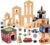 Atoylink Kids Building Blocks for Toddlers 1-3, 108Pcs Wooden Stacking Toys with Community Helpers & Magnetic Wooden Cars Signals, Baby Nesting Boxes Preschool Learning Toys for Boys Girls Gift