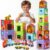 Atoylink Toddler Sorting & Stacking Toy with Wooden Magnetic Animal Train, 6 Farm Number Stacking Blocks Nesting Set, Montessori Educational Preschool Toy for Toddlers 1-3 Boys Girls Kindergarten Gift
