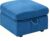 Atrtivoent 86 Inch Sectional Sleeper L Shaped Sofa with Pull Out Bed, Blue
