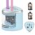 AUAUY Electric Pencil Sharpener with Double Hole, Battery Operated Automatic Sharpener with 2 Extra Knife Holders, for 6-8mm/9-12mm Standard Pencils, Colored Pencils, and Makeup Pencils（Blue）