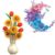 Audaxly Moon Flower & Sunflower & Tulip Building Set with Vase, Artificial Botanical Collection Decor for Home Office Room, Birthday