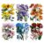 AuriicLeaf Vintage Garden Floral PET Stickers, 60 Pcs Transparent Pre-Cut Botanical Flower Decals for Scrapbook Journal Junk Journaling Crafts