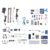 Aurikall PCB Metal Learning Kit with 200 Components and LCD1602 Module with Header – Compatible with IDE, Educational Electronic Component Set with 35 Lesson PDF Tutorial and Storage Box