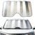 AurLunUs Windshield Sun Shade for Car, Car Window Shades Keeps Vehicle Cool, Universal Front UV Ray Protector Sunshade, Front Window Sunshade with Suction Cups (55.1″ x 27.5″ #Silver)