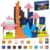 Aurname 200PCS Magnetic Blocks – Magnet Cubes, Lava Theme Magic Portal Set, Fade-Resistant STEM Sensory Building Bricks, Non-Toxic Montessori Construction Toys for 3+ Year Old Girls & Boys