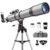 Aurosports Telescope for Adults High Powered – 90mm Aperture 800mm Portable Refractor Telescope for Adults Astronomy Beginners & Kids with Tripod Phone Adapter Carrying Bag