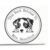 Australian Shepherd Peeking Dog Book Lover Stamp, Duo Hand Mount