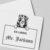 Australian Shepherd Peeking Ex Libris Book Stamp, Duo Hand Mount