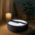 Automatic Zen Sand Garden for Desk, Mini Zen Garden Decor for Office Desk with White Mineral Black Base，Home Meditation for Relaxation, Sand Tray Therapy, Minimalist Plate Accessories 8in