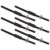 AUTSUPPL Elastic Bookmark Strap with Built-in Line Pointer 6pcs Pu Leather Black Stretchy Planner Band to Hold Notebooks and Journals Closed for Bible and Binder for Readers