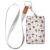 Autumn Forest Mushroom Earth Tone PU Leather ID Badge Holder with Lanyard D