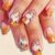 Autumn Press on Nails for Women Square Medium False Nails Press ons Fall Fake Nail Stickers with Pumpkin Gold Glitter Design Orange Thanksgiving Day Nail Set for Autumn & Thanksgiving DIY 24Pcs