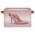 AUUXVA Storage Basket Pink High Heel Butterfly Storage Cube Box Durable Canvas Collapsible Toy Basket Organizer Bin with Handles for Shelf Closet Bedroom Home Office