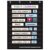 AUVCAS 10-Pocket Standard Pocket Chart for Classroom & Homeschool,Black
