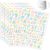 AVERZELLA Cursive Letter Stickers,0.5 Inch Colorful Small Alphabet 4800 Pcs