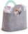 Avilia Felt Storage Basket – Bag for Living Room and Bedroom, Grey/Light Blue, 40 x 25 x 40 cm | Versatile Organiser for Blankets, Cushions and Games | Elegant Design | Durable and