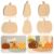 AWIZOM 6 Pcs Fall Pumpkin Wooden Cutout Unfinished Thanksgiving Table Sign
