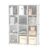 AWTATOS Cube Storage Closet Organizer 12 Cube Storage Shelves with Doors Closet Organizers and Storage Stackable Clothes Organizer for Bedroom, Home Office, White