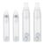 Axafazup Empty Refillable Paint Markers, 4 Pack Paint Syringe with Brush Tip, Jumbo Tips 10mm and 16mm, Clear Transparent Barrels, for Acrylic on Rocks Glass Ceramics Wood Metal Graffiti DIY