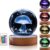 Axolotl Crystal Night Light, 16 Color Changing Lamp with Remote, K9 Crystal Globe with 3D Laser Engraving Tree Design, USB Powered with Solid Wood Base, for Desk Decor and Gifts