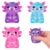 Axolotl Squishy Squeeze Toy, Cute Glitter Fidget Toy for Stress Relief, Sensory Stress Ball for Anxiety Relief, Crebloxinn Soft Squishy Toy for Kids & Adults(3Pack)