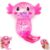 Axolotl Squishy Stress Ball, Slow Rising Stress Ball, Cute Axolotl Fidget Toy for Stress Relief, Anxiety Calming Sensory Toy for Adults, Axolotl Gifts Party Favors (Pink)