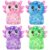 Axolotl Squishy Toys 4 Pack, 3.15 Inch Cute Sitting Axolotl Stress Balls, Soft TPR Sparkly Squeeze Fidget Toys for Anxiety Relief, Kawaii Sensory Toys for Kids Adults Party Favors Classroom Prizes