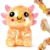 Axolotls Squishies Fidget Stress Ball,Cute Sitting Squishies Axolotls Toy,Stress Ball Squeeze Toys for Stress Relief,Stretchy Squeeze Toys for Birthday Party Gift(Orange)