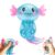 Axolotls Squishies Fidget Stress Ball,Cute Squishies Axolotls Toy,Easter Basket Stuffers, Stress Ball Squeeze Toys for Stress Relief (Blue)