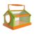Aymzbd Habitat Cage with Mesh Structure Observation Window Sturdy Construction Carrying Handle Suitable for Kids Education, Green Orange