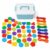 Aymzbd Lacing Toy Buttons for Crafts, Geometric Shaped Assorted Buttons for Fine Motor Skills Training, Home School