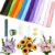 Ayuanb 900 PCS Pipe Cleaners Flowers Kit, Pipe Cleaners Craft with Handle, 14 Colors Chenille Stems with Floral Wires, Stamen, Wrapping Paper & Ribbon, DIY Bouquets and Party Decorations