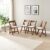 AYUYK Folding Chairs Set of 4, Solid Wood Folding Chair with PU Leather Padded Cushion, Portable Space Saving Foldable Dining Chairs for Kitchen, Dining Room, Wedding, Party, Indoor Outdoor, Walnut