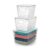 Azar Displays 556903 Clear Plastic Diamond Tote Set with Lids, Stackable Storage Organizer Bins for Pantry, Kitchen, Office, Closet and Drawer Organization (Set of 3)
