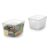 Azar Displays 556911 Small Clear Plastic Diamond Tote with Lid, Stackable Storage Organizer Bin for Pantry, Kitchen, Office, Closet and Drawer Organization (2-Pack)