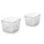 Azar Displays 556913 Large Clear Plastic Diamond Tote with Lid, Stackable Storage Organizer Bin for Pantry, Kitchen, Office, Closet and Drawer Organization (2-Pack)