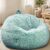 AZHCHKE Stuffed Animal Storage Bean Bag Chair Cover, Soft Bean Bag Cover
