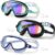 AzureWings 3 Pack Kids Swim Goggles for Ages 3-14, Anti-Fog UV Protection Swimming Goggles with Wide View Panoramic Lenses