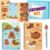 B1ykin Stationery Gift Set – 3Pcs Notebook Sticky Notes, Kawaii A5 Spiral Notebooks & 550 Sheets Cute Sticky Notes with Pens Kit for Office School Kids Students Birthday Supplies (Capy)
