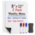 Babenoun Magnetic Whiteboard for Fridge, 8″ x 12″-2PACK Dry Erase White Board on Wall for Organizer and Planner, Kitchen Fridge Shopping List with Marker