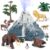 BABOY Arctic Volcano Playset Mist Light,11Pcs Polar Animal Gift for Kids 3+